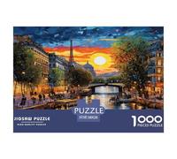Cityscape Architecture Jigsaw Puzzles Puzzle for Adults Kids. 1000 Piece Whimsical Challenge Toy Educational Game Home Decoration for Adults& Kids Age 14 Years Up 38x26cm/1000pcs
