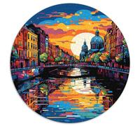 Cityscape Architecture Jigsaw Puzzles Puzzle for Adults Kids. 1000 Pieces Whimsical Challenge Toy Educational Game Home Decoration for Adults& Kids Age 14 Years Up 1000pcs (67.5x67.5cm)