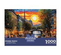 Cityscape Architecture Puzzles for Adults 1000 Pieces, Challenging A Ferry Puzzles with Paper Art ,Jigsaw Puzzles for Adults 38x26cm/1000pcs