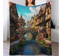PAZZK Cityscape Architecture Super Soft Blanket Soft Microfiber Blanket Cosy Fluffy Fuzzy Travel Blanket Nap Throws for Sofa Couch & Bed Décor（150×200cm）