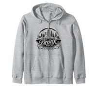 Cityscape Bronx NYC Typography Street Art Zip Hoodie