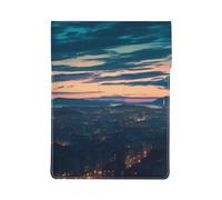 Cityscape Dusk Printed 13 Inch Laptop Sleeve PU Leather Shockproof Notebook Computer Bag Cover Tablet Carrying Case