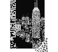 Cityscape in Black And White Squares Jigsaw Puzzle 1000 Pieces, Global Monument Landscape, Screen-Free Fun, Matte Printed Jigsaw, for Puzzle Lovers, 52x38cm/1000pcs