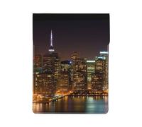 Cityscape Night Canada Print 13-inch Laptop Sleeve, Slim Shockproof Insertion Design Leather Laptop Case for Office, School, Travel