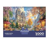 Cityscape Painting 1000Pieces JigsawPuzzlesNotre Dame ForAdults Challenging Brainteasing Age12+byth EducationalGame Uncover The Puzzle 38x26cm/1000pcs
