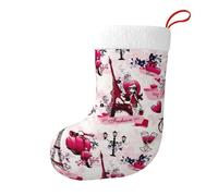 Cityscape Paris Eiffel Tower France Christmas Stocking, Candy Gift Bags, Hanging Stocking Ornament, Christmas Decorations