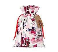 Cityscape Paris Eiffel Tower France Gift Bag with Handles and tag, Perfect for Christmas, Birthday, Wedding or Daily Gift - (M)