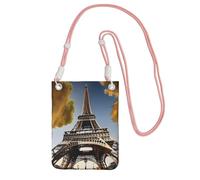 Cityscape Paris Eiffel Tower France Print Crossbody Bag For Women, Mini Phone Purses, Cute Phone Wallet, For Hiking Travel Gift