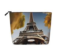 Cityscape Paris Eiffel Tower France Print Makeup Bag Cute Cosmetic Bag for Women Makeup Pouch Travel Toiletry Bag for Lady