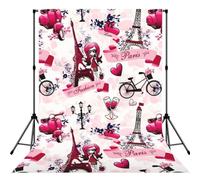 Cityscape Paris Eiffel Tower France Print Photo Studio Background 5x7ft Soft Photo Backdrop Curtain For Studio Content Creator Equipment