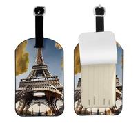 Cityscape Paris Eiffel Tower France Print Travel Luggage Tags Elegant Luggage Tag 4.3 x 2.76 Inch for Suitcases Accessory