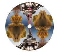 Cityscape Paris Eiffel Tower France Print Xmas Mat Accessory For Living Room Fireplace Christmas Tree Skirt Holiday Decor