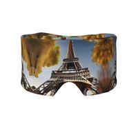 Cityscape Paris Eiffel Tower France Printed Sleeping Blindfold, Padded Ear Warmer Mask, Adjustable Head Wrap, for Deep Relaxation
