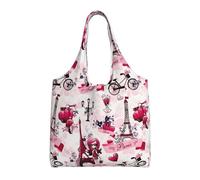Cityscape Paris Eiffel Tower France Stylish Canvas One-Shoulder Commuter Bag-Suitable For Daily Use And Urban Exploration