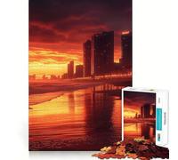 Cityscape Sunset 1000-piece Puzzle for Teenagers Mind Exercise Smooth Joint Family Play Home Decor (50x75cm)