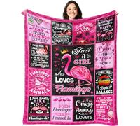 CITYSONG Flamingo Blanket for Women & Girls, Pink Flamingo Throw Blanket - 80" x 60"