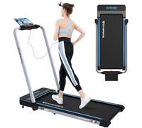 CITYSPORTS CS-WP3S Folding Treadmill for Home, Under Desk Walking Pad, 2HP, Blue, LED Display, Foldable, Built-In Speaker, Bluetooth, Wheeled