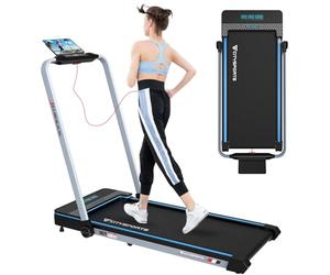 CITYSPORTS CS-WP3S Folding Treadmill for Home, Under Desk Walking Pad, 2HP, Blue, LED Display, Foldable, Built-In Speaker, Bluetooth, Wheeled