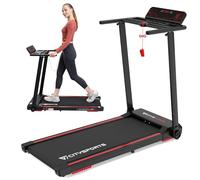 CITYSPORTS Folding Treadmill for Home,2.0HP Foldable Under Desk Treadmill Adjustable Speeds 1-12km/h,Foldable Walking Running Machine, Motorized Electric Treadmill,LED Display & Fitness App (Black)