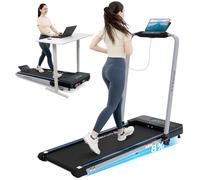 CITYSPORTS Folding Treadmill with 8% Incline,Walking Pad for Home,12 km/h Dual Display Under Desk Treadmill with Remote Control&APP,No Assembly