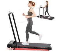 CITYSPORTS Treadmill with Incline, 2 in 1 Folding Fitness Treadmill for Home Office Under Desk, Walking Machine Pad Foldable with Remote Control, LED Display (Black)