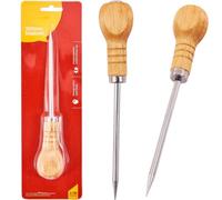 Citystores 100mm (4") Bradawl Tool With Wooden Handle - Versatile Awl Tool Tailor Sew Tip Needle Sewing Pricker For Wood, Leather, And Crafting