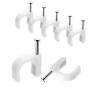Citystores® 10mm 100-Pack Cable Clips - White Nail-in Wire Clips for Cable Management | Tidy & Secure Cable Organizer for Wall, Floor & Baseboard - Durable Cable Tidy Fasteners