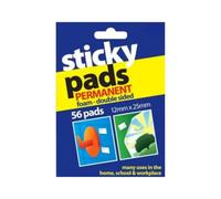Citystores® 12x25mm Sticky Pads Permanent Adhesive Double-sided Foam Tape, 56 Pack