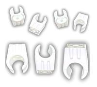 Citystores® 15mm (5/8 inch) Plastic Pipe Clip White Snap-in Design, Single Screw Fixing, for Secure Pipe Support (10 Pack)