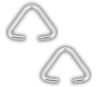 Citystores® 2 Pack 10mm Stainless Steel Triangle Rings Open Jump Rings & Pinch Bails for Jewelry Making, Keychains, Crafts & DIY Accessories