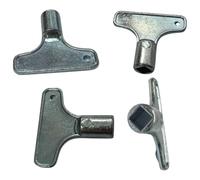 Citystores® 2 Pack Chrome Alloy Radiator Bleed Key Durable Utility Key for Bleeding Radiators & Opening Electric Meter Cabinets Multi-Purpose Chrome Metal Service Keys