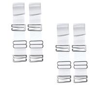 citystores® 2 pack Clear See Through Bra Straps Nude Skin Transparent Strapless Backless Dress 1 Size Fits All