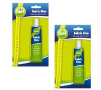 Citystores® 2 Pack Fabric Glue 50g - Strong Adhesive for Cloth, Upholstery, Crafts & Repairs - Material Glue for Fabric, Felt, Denim, and Soft Furnishings