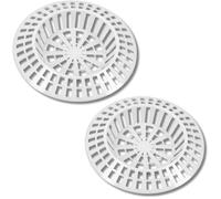 Citystores® 2 Pack Sink Strainers Small White Plastic 32mm-41mm (1.1/4''-1.5/8'') for Kitchen & Bathroom Drain Protection