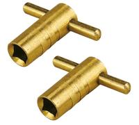 Citystores® 2 Pack Radiator Keys Heavy Duty Solid Brass T-Bar Bleed Keys for Efficient Radiator Air Release & Heating System Maintenance