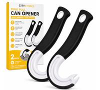 Citystores® 2 Pack Ring Pull Can Opener Arthritis Aids Easy Can Opener for Arthritis Hands, Jar Opener for Weak Hands, Disability Aids for Elderly, Mobility Aid, Easy Open Tin Opener, Black & White