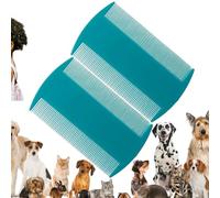 CityStores® 2 Pack Turquoise Flea Lice Nit Combs | Double-Sided Fine Tooth Hair & Dandruff Combs for Kids, Adults, Dogs, Cats | Grooming Tool, Flea Repellent, Tick & Lice Removal - For All Hair types!