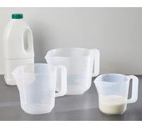 Citystores® 3 Pack 1 2 & & 3.5 Pint Mixing & Measuring Jug - Heat Resistant Plastic Jug for Kitchen, Laboratory, Garden, Beakers, and Cleaners - Small Measuring Cup