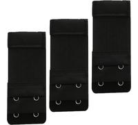 citystores® 3 Pack Black 2-Hook Bra Extender Adjustable Bra Strap Extension for Maternity, Weight Fluctuation & Everyday Comfort