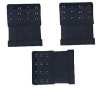 citystores® 3 Pack Black 4-Hook Bra Extender | Adjustable Bra Strap Extension | Soft, Comfortable, and Elastic | Perfect for Maternity, Weight Changes, and Everyday Comfort