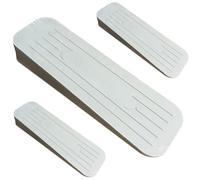 Citystores® 3 Pack Grey Rubber Door Wedge Stoppers - Non-Slip Heavy Duty Anti-Skid Door Jammer, Durable Rubber Door Stops for Floor Use