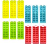 Citystores® 3X Ice Cube Trays Plastic Moulds Baby Food Storage Cocktails BBQ Party Birthday Seasonal Assorted Random Colour Sent