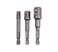 Citystores® 3pc Socket Driver Set Hex Extension Adapter 1/4" 3/8" 1/2" for Impact Driver Heavy Duty Socket Extensions for Power Drill Universal Socket Adapter Set for Home and Professional Use