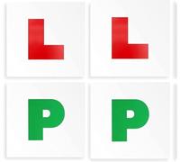 Citystores® 4 Learner & Passed Plates New Driver Magnetic Easy To Remove L & P Plates