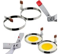 Citystores® 4 x Stainless Steel Egg Rings Non-Stick Egg Poacher Poached Egg Maker Fried Egg Rings Pancake Moulds Cooking Rings For Perfect Eggs Crumpets
