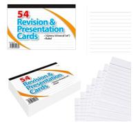 Citystores® 54 Revision Flash Cards - Lined Index Cards with Headline | Study Notes for School, Office & Home | Durable, Easy-to-Use Cards for Exam Prep, Memo, Reminder