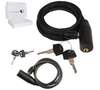Citystores® 6mm x 900mm Cable Bicycle Lock Black 2 Keys Strong Anti-Theft Security Lock for Bikes Scooters Gates Outdoor Use