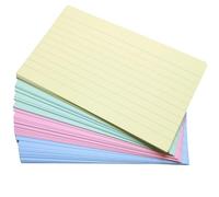 Citystores® 6x4 Coloured Lined Flash Cards Revision Cards Index Cards Flashcards for Revision Cue Cards (152 x 102mm)