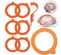 Citystores® 85mm Jar Seals Glass Jar Clip top Jar Gasket Seal Ring Orange Mason Jar Rubber Gasket Air Tight (10)