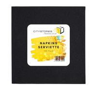 Citystores® Black Paper Napkins 40x40cm - 100 Pack Large Party Serviettes, Tableware Tissue Cloths for Weddings, Birthdays & Catering